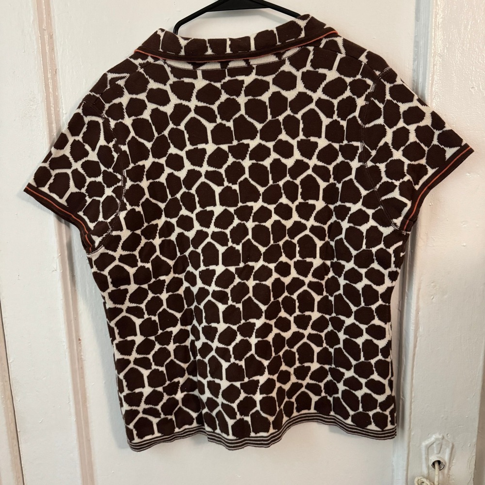 Giraffe Animal Print Cotton Top Susan Bristol Luxury Large Cozy Teacher Twee - Picture 8 of 9